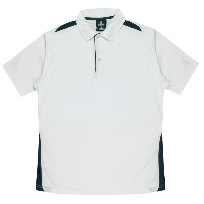 PATERSON KIDS POLOS - WHITE/NAVY