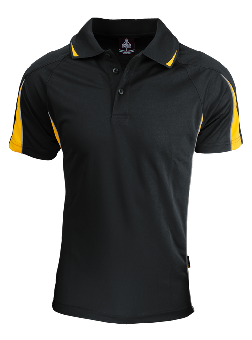 EUREKA MENS POLOS - BLACK/GOLD