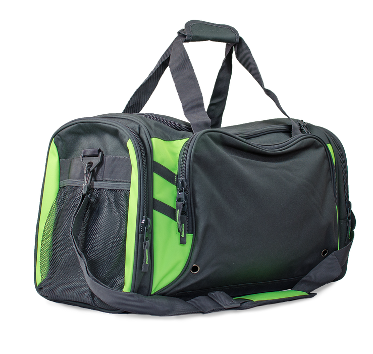 TASMAN SPORTSBAG - SLATE/NEON GREEN