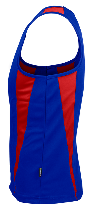 EUREKA MENS SINGLETS - ROYAL/RED