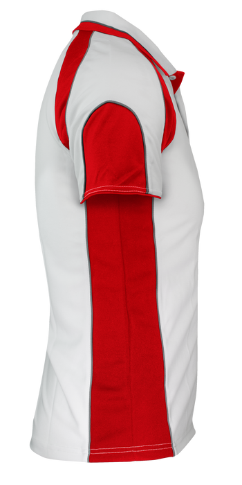 MURRAY MENS POLOS - WHITE/RED