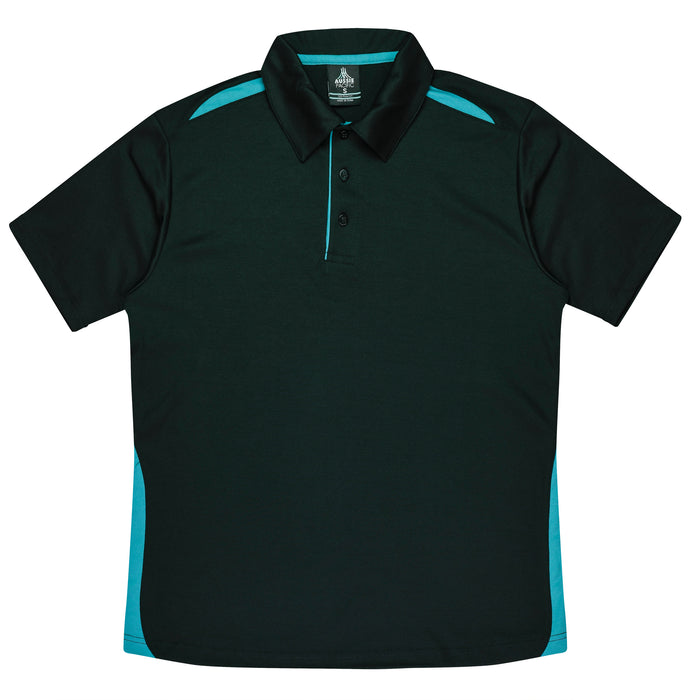 PATERSON KIDS POLOS - BLACK/TEAL