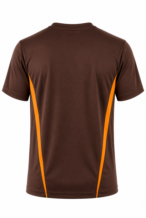 EUREKA MENS TEES - CHOCOLATE/GOLD