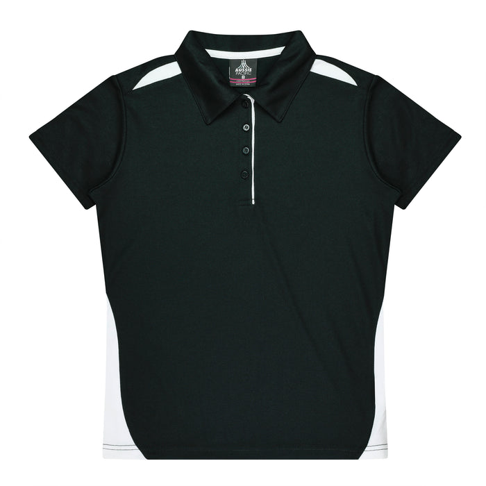 PATERSON LADY POLOS - BLACK/WHITE