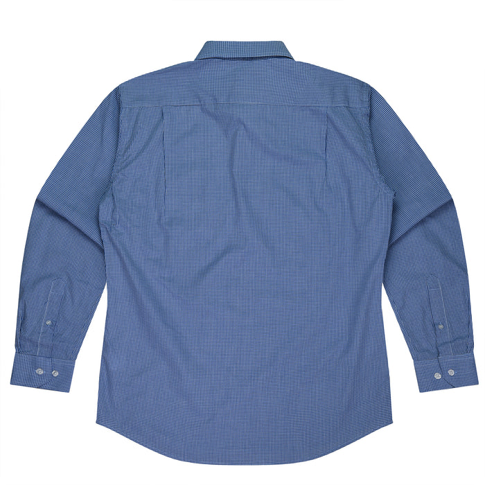 TOORAK MENS SHIRT LONG SLEEVE - NAVY/WHITE