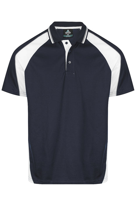 PANORAMA MENS POLOS - NAVY/WHITE/ASHE