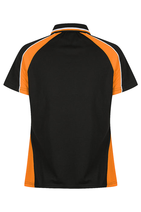 PANORAMA LADY POLOS - BLACK/ORANGE/WHITE