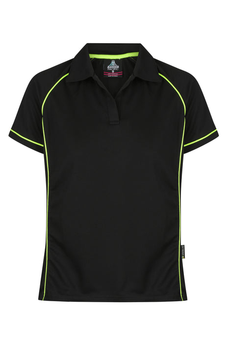 ENDEAVOUR LADY POLOS - BLACK/GREEN