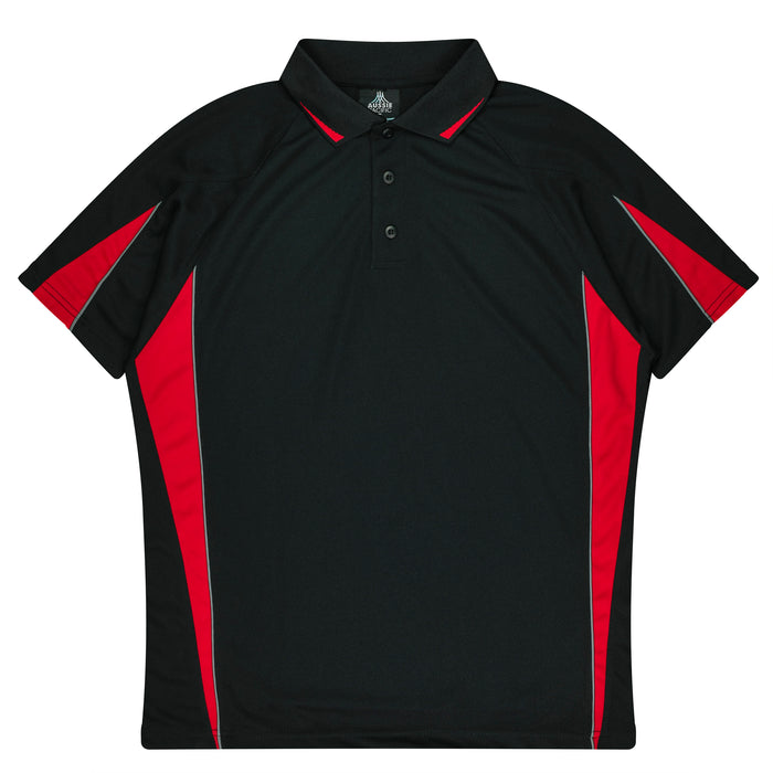 EUREKA MENS POLOS - BLACK/RED