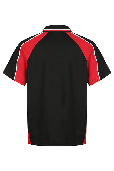 PANORAMA KIDS POLOS - BLACK/RED/WHITE