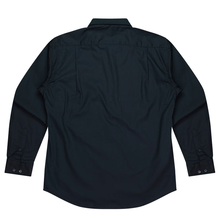 KINGSWOOD MENS SHIRT LONG SLEEVE -  BLACK