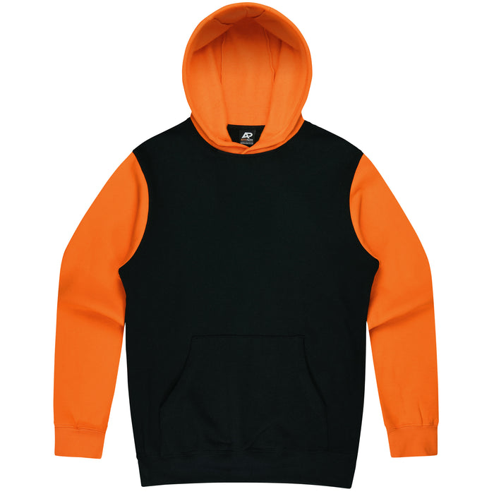 MONASH MENS HOODIES - BLACK/ELECTRIC ORANGE