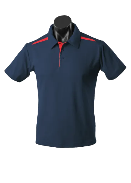 PATERSON KIDS POLOS - NAVY/RED