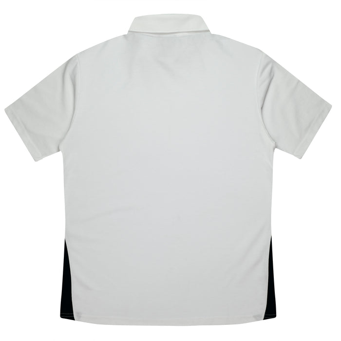 PATERSON MENS POLOS - WHITE/BLACK