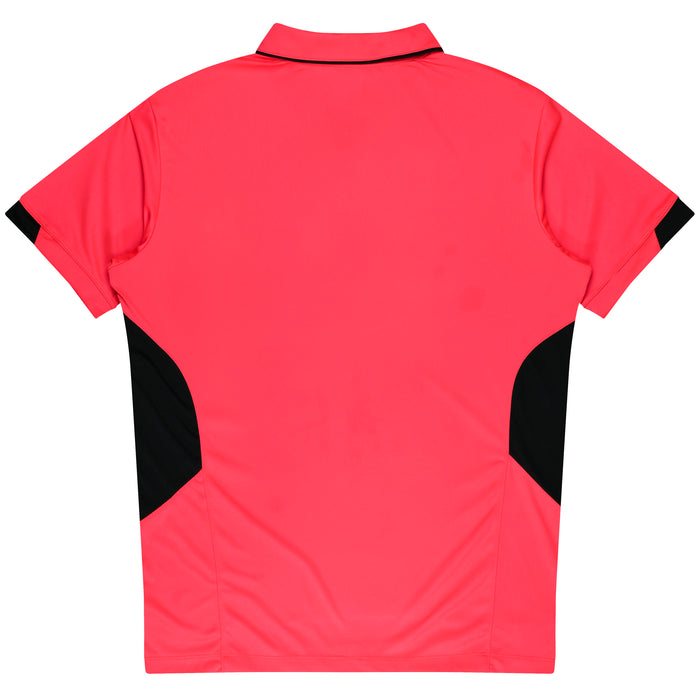 TASMAN KIDS POLOS - NEON PINK/BLACK