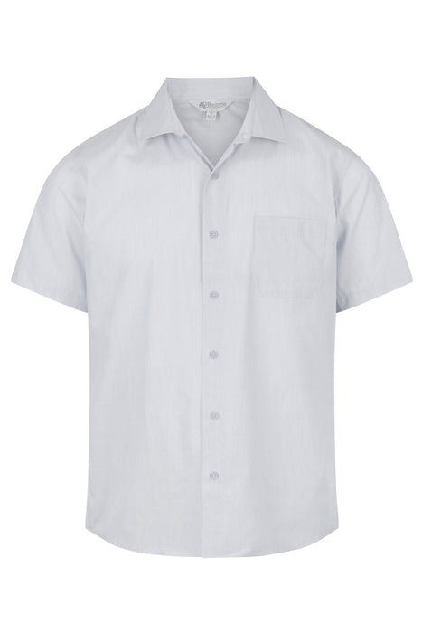 BELAIR MENS SHIRT SHORT SLEEVE - SILVER