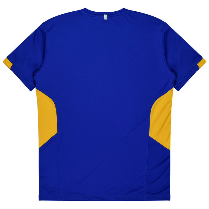 TASMAN MENS TEES - ROYAL/GOLD