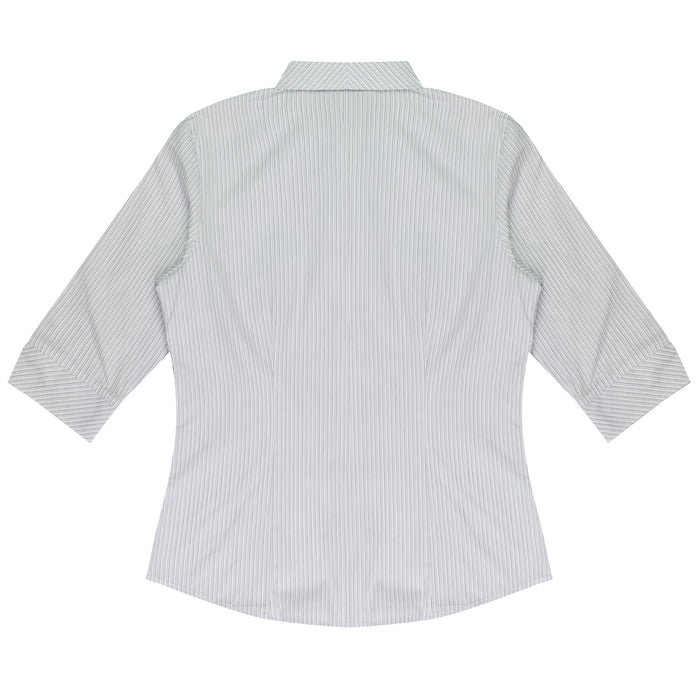 BAYVIEW LADY SHIRT SHORT SLEEVE - WHITE/SILVER