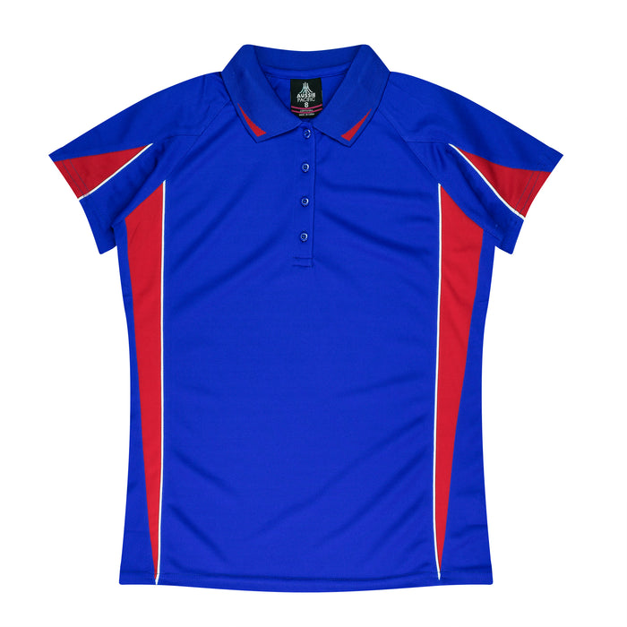 EUREKA LADY POLOS - ROYAL/RED