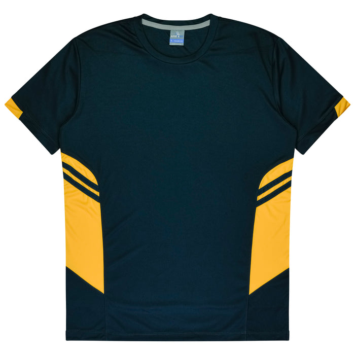 TASMAN MENS TEES - NAVY/GOLD