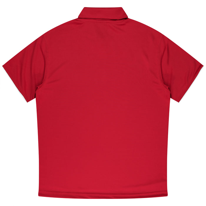 YARRA MENS POLOS - RED/WHITE