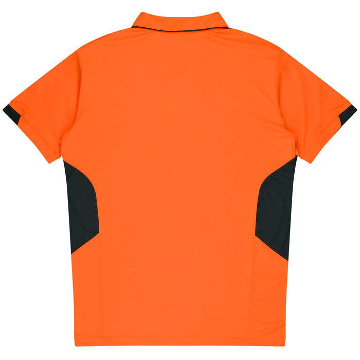 TASMAN KIDS POLOS - NEON ORANGE/SLATE