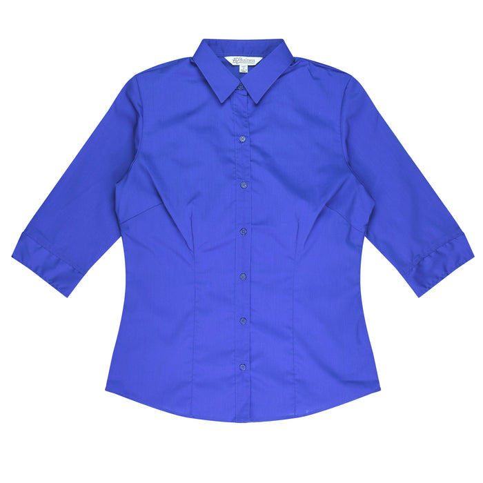 MOSMAN LADY SHIRT 3/4 SLEEVE - ROYAL