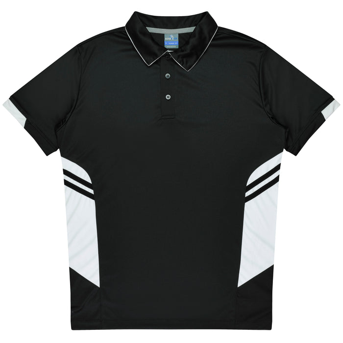 TASMAN KIDS POLOS - BLACK/WHITE