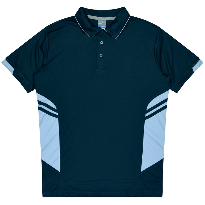 TASMAN KIDS POLOS - NAVY/SKY