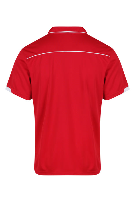 CURRUMBIN MENS POLOS - RED/WHITE