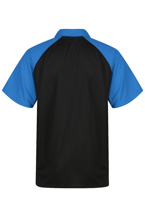 MANLY KIDS POLOS - BLACK/ELECTRIC ROYAL